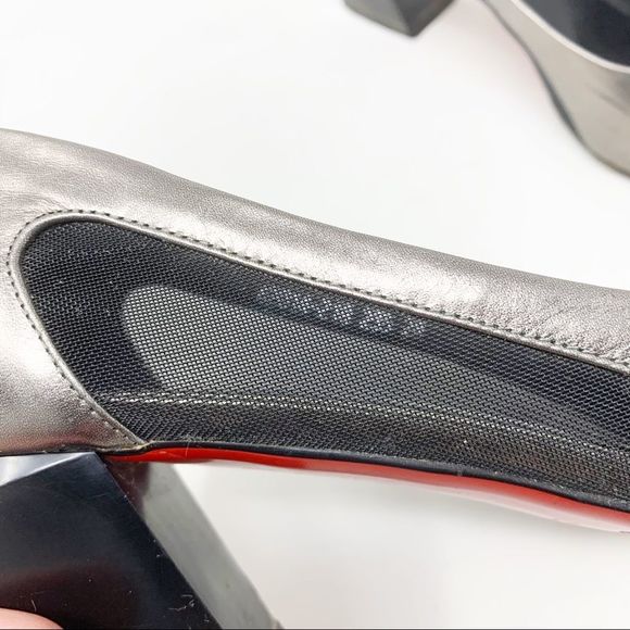 Gaodi Vintage Metallic Silver Block Heels Size 7 - Picture 6 of 10